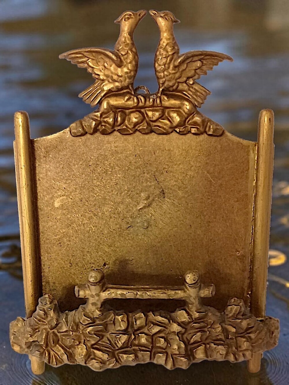 Vtg Gold Wall Pocket Planter Decor Griffin Bird Deco Hollywood Regency Rococo - Picture 15 of 16